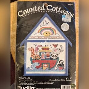 Noah's Ark Counted Cross Stitch Kit  By Bucilla Counted Cottages